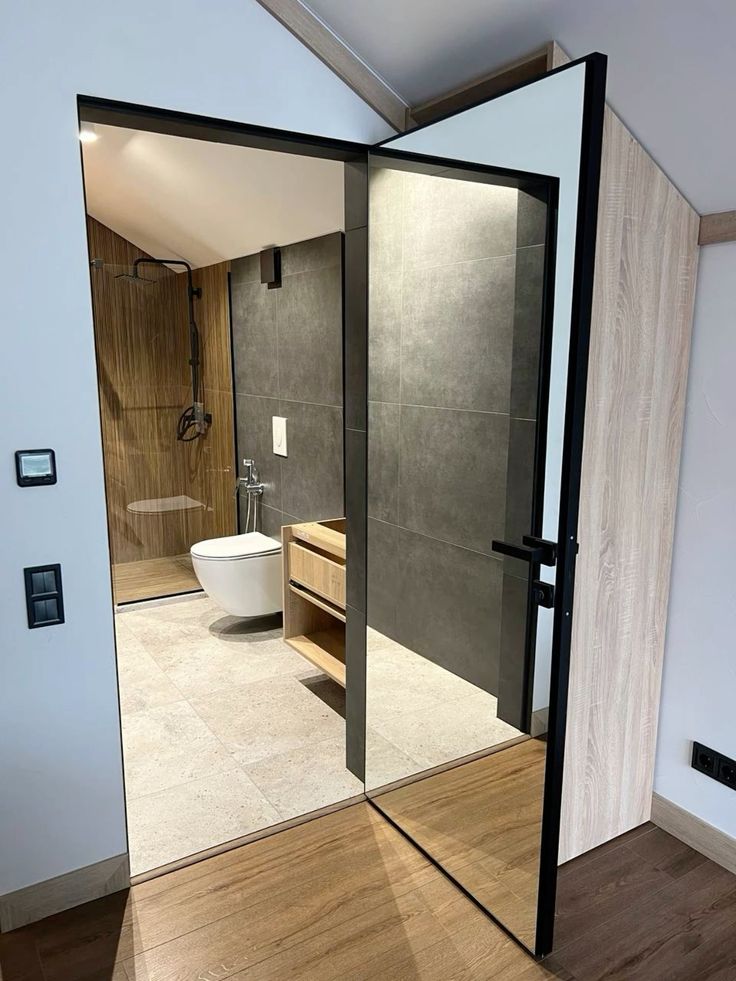 درب فریم لس شیشه ای